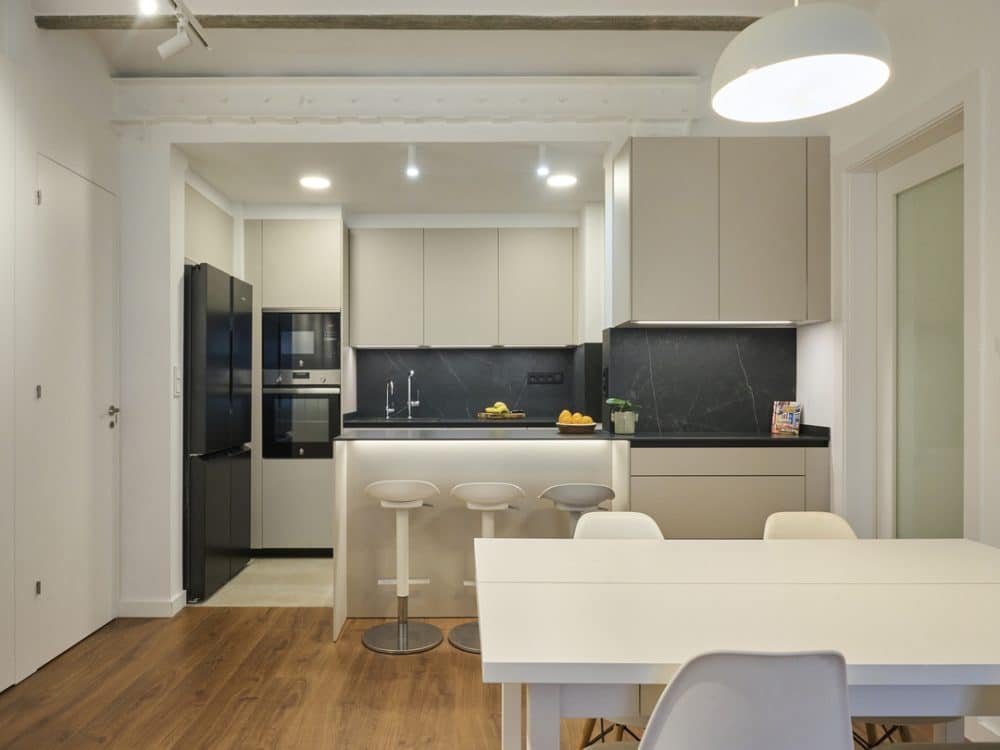 Kitchen open to the living room