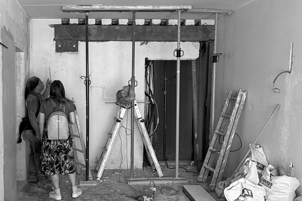 Apeos estructurales antes de derribar una pared